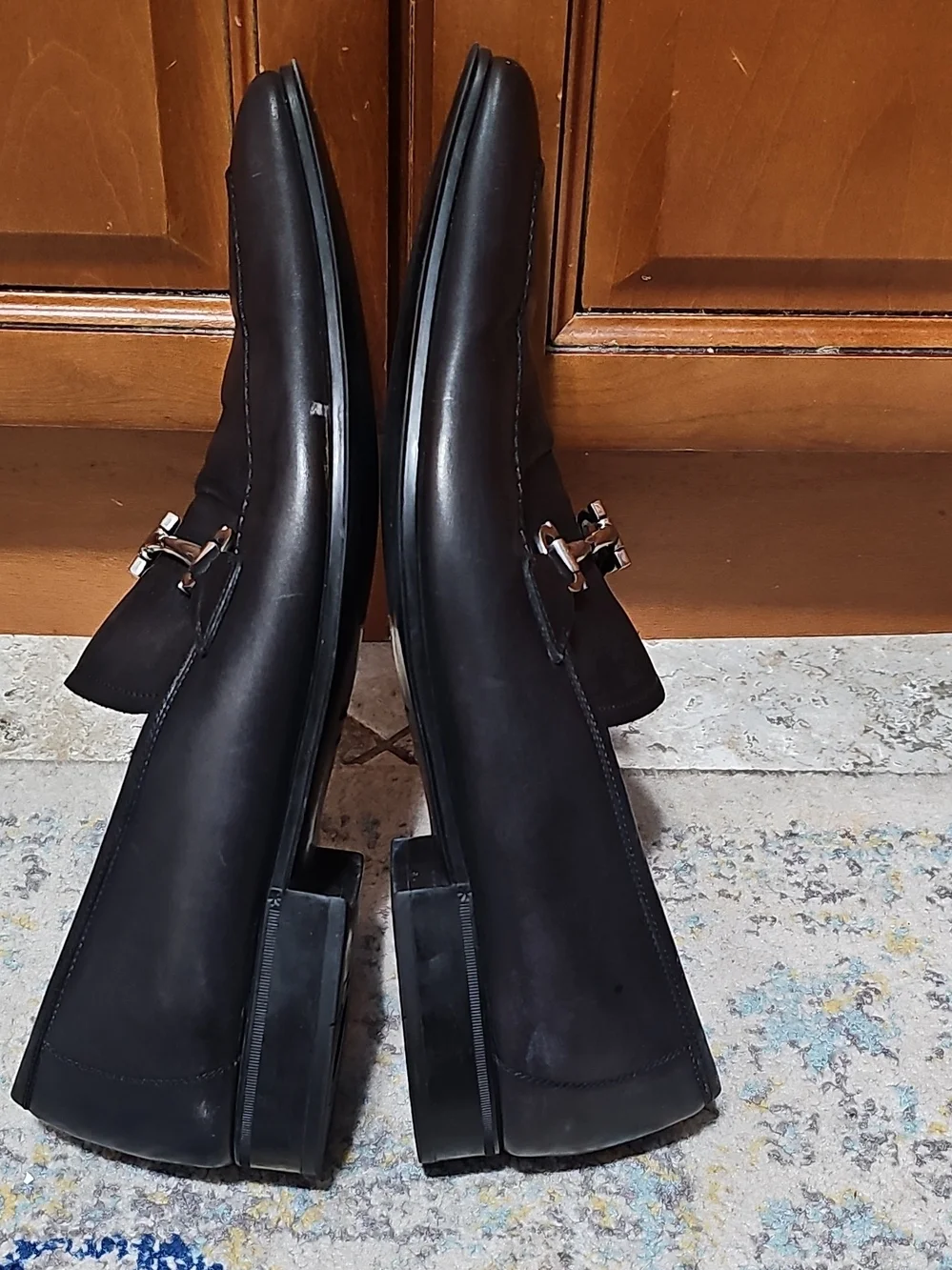 Salvatore Ferragamo Leather Horsebit Men Shoes 12E